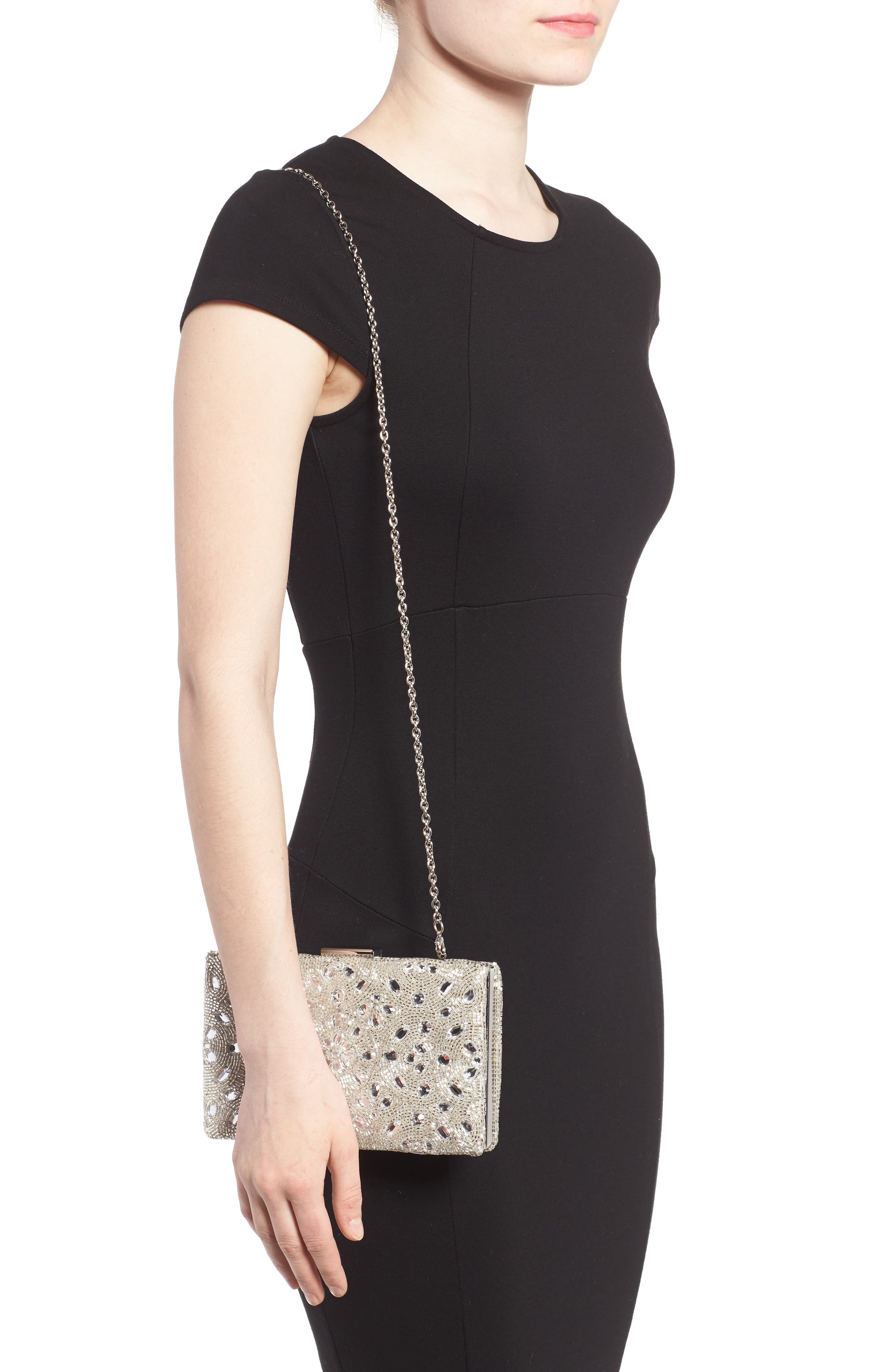 Glint Beaded Clutch, Alternate, color, 