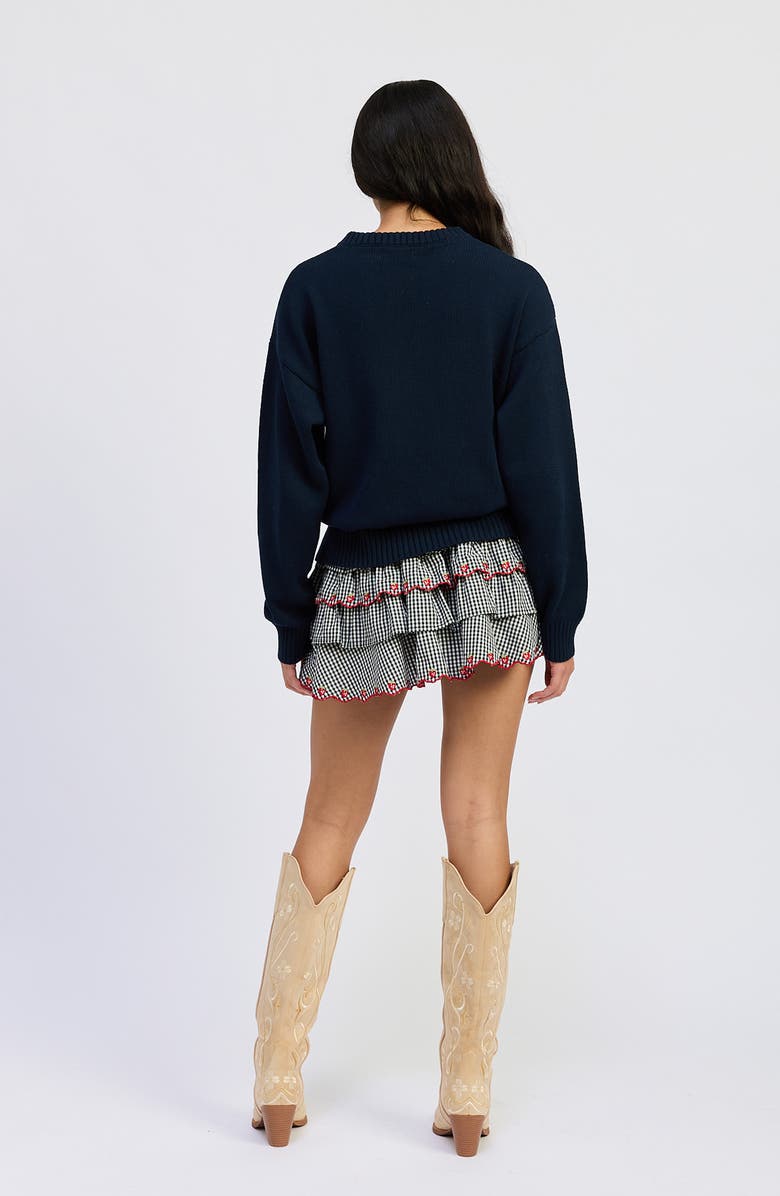 JACQUIE THE LABEL Emmie Plaid Skort, Alternate, color, Black White