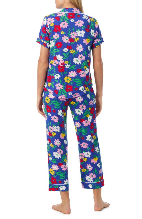 Kate Spade New York Print Crop Pajamas In Blue