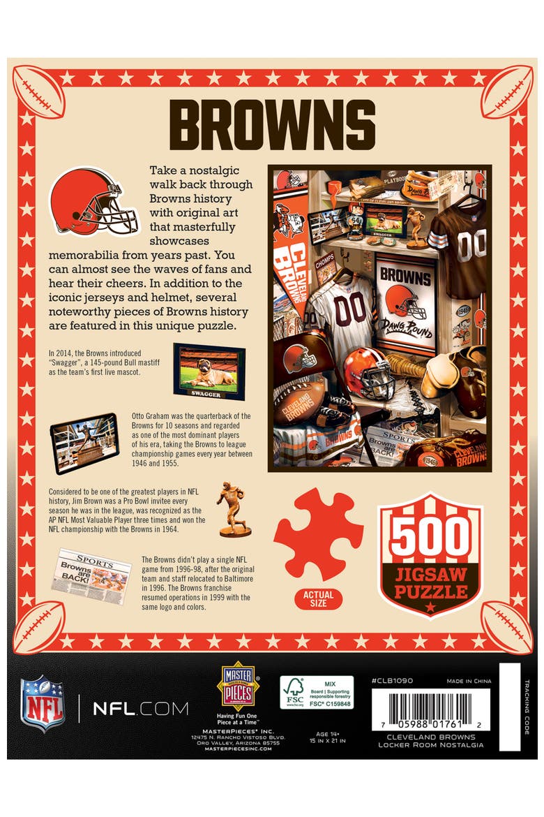 Cleveland Browns Locker Room 500 Puzzle, Alternate, color, Multicolor