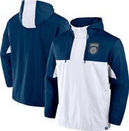 FANATICS Men's Fanatics Navy San Diego FC Free Kick Woven Quarter-Zip Hoodie Jacket