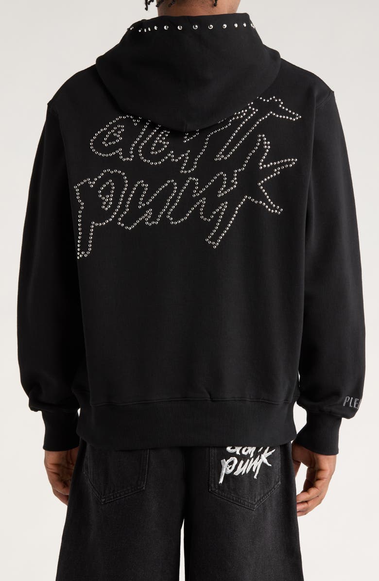 PLEASURES x Daft Punk Lucky Studded Hoodie, Alternate, color, Black