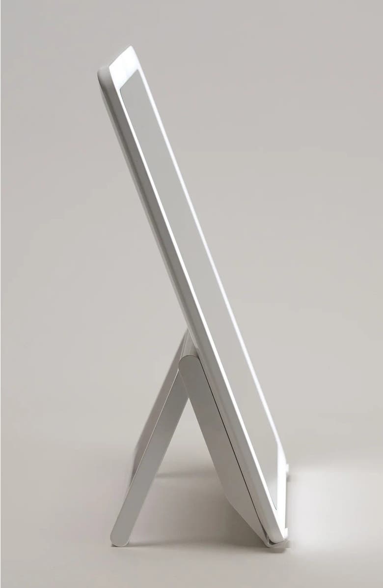 Ilios Lighting Sleek Adjustable Bright LED Slim Makeup Mirror, Alternate, color, White