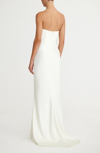 Lucile Strapless Satin Gown with Train