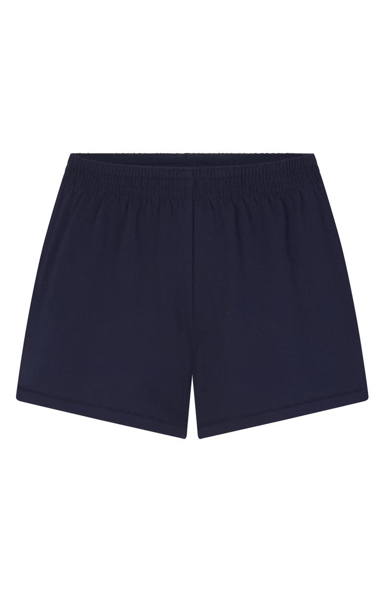 SKIMS Stretch Cotton Jersey Shorts, Alternate, color, Navy