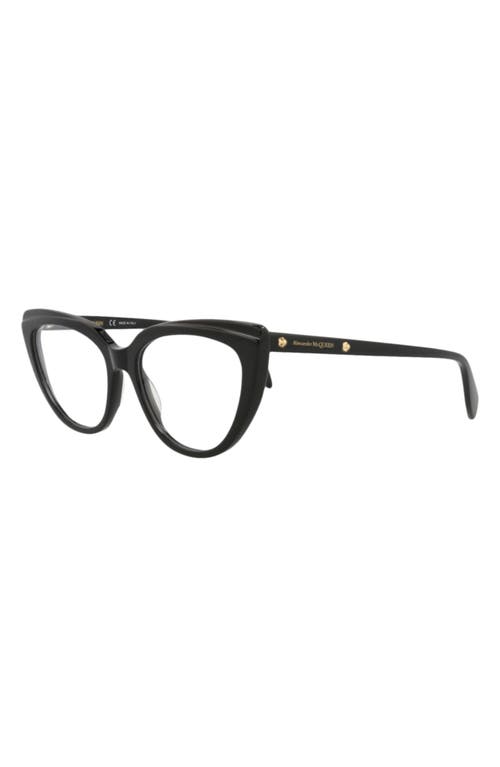 Alexander Mcqueen Mcqueen 53mm Cat Eye Optical Glasses In Multi