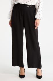 Adrianna Papell Side Belted Airflow Wide Leg Pants
