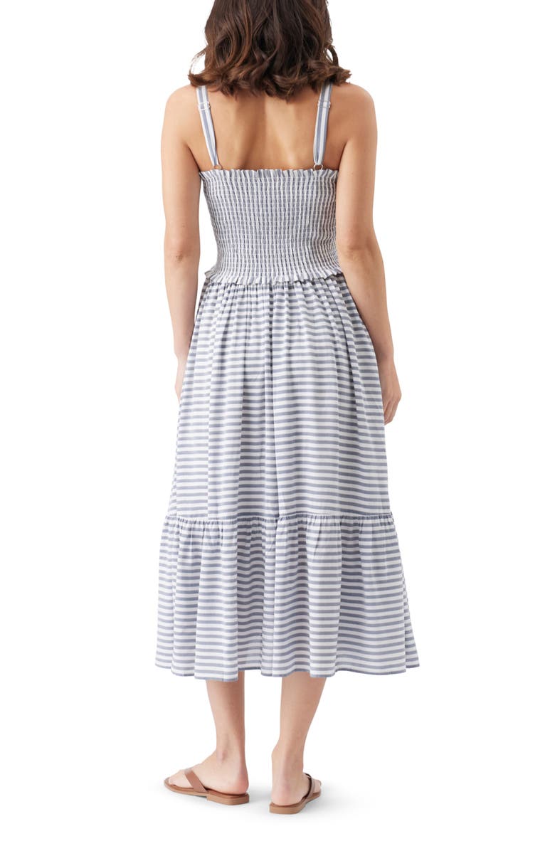 Ripe Maternity Sofia Stripe Dress, Alternate, color, Indigo / White