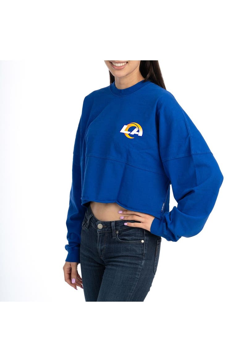 Women's Fanatics Branded Royal Los Angeles Rams Super Bowl LVI Champions Cropped Long Sleeve T-Shirt, Alternate, color, Royal