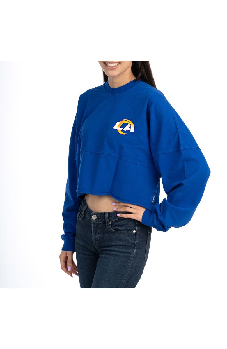 FANATICS Women's Fanatics Branded Royal Los Angeles Rams Super Bowl LVI Champions Cropped Long Sleeve T-Shirt, Alternate, color, 