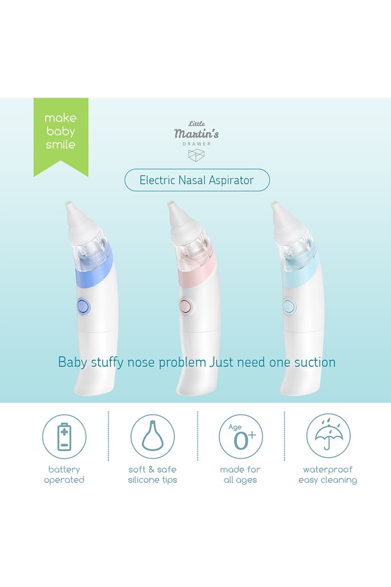 Baby Electric Nasal Aspirator, Alternate, color, White