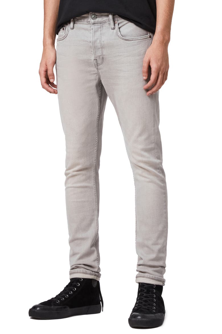 Raveline Cigarette Skinny Fit Jeans, Main, color, GREY