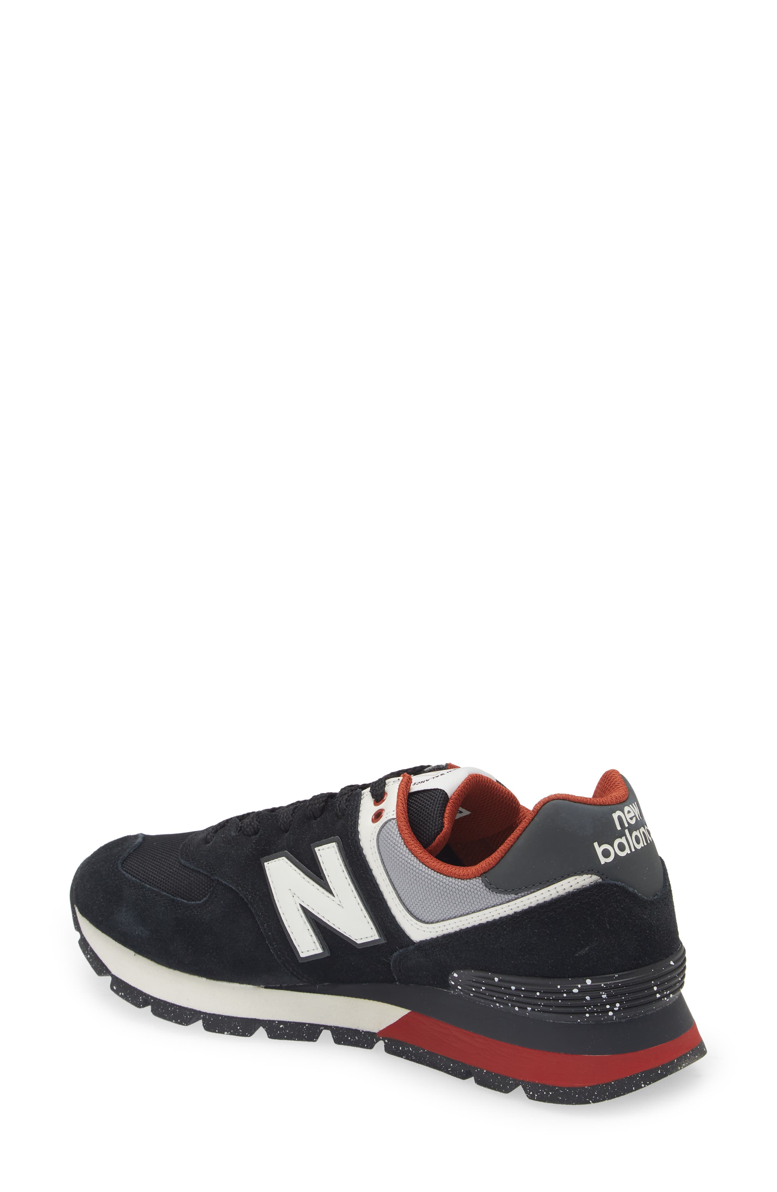 New Balance 574 Cordura Sneaker, Alternate, color, Black/ White