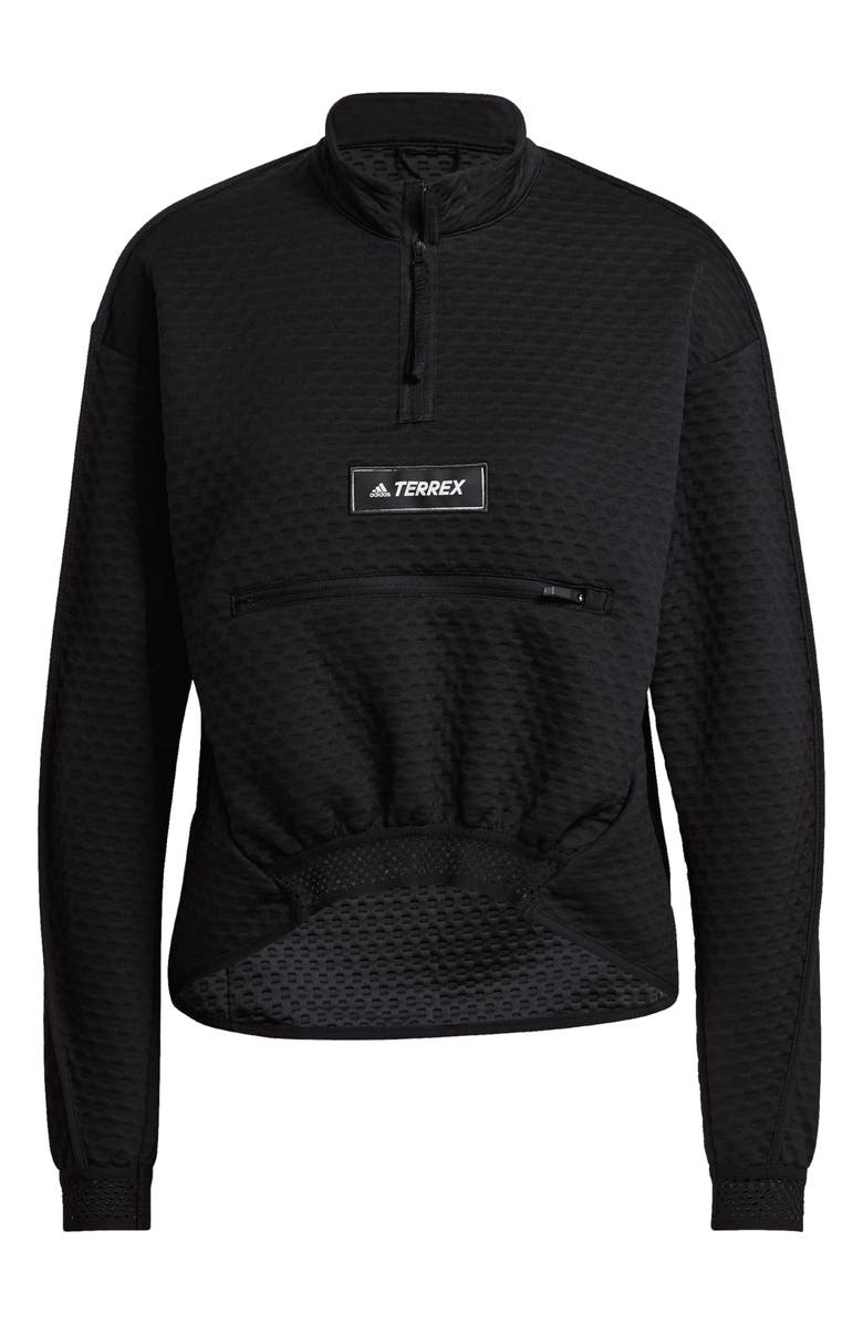 adidas Terrex Hike Fleece Half Zip Sweatshirt, Alternate, color,
