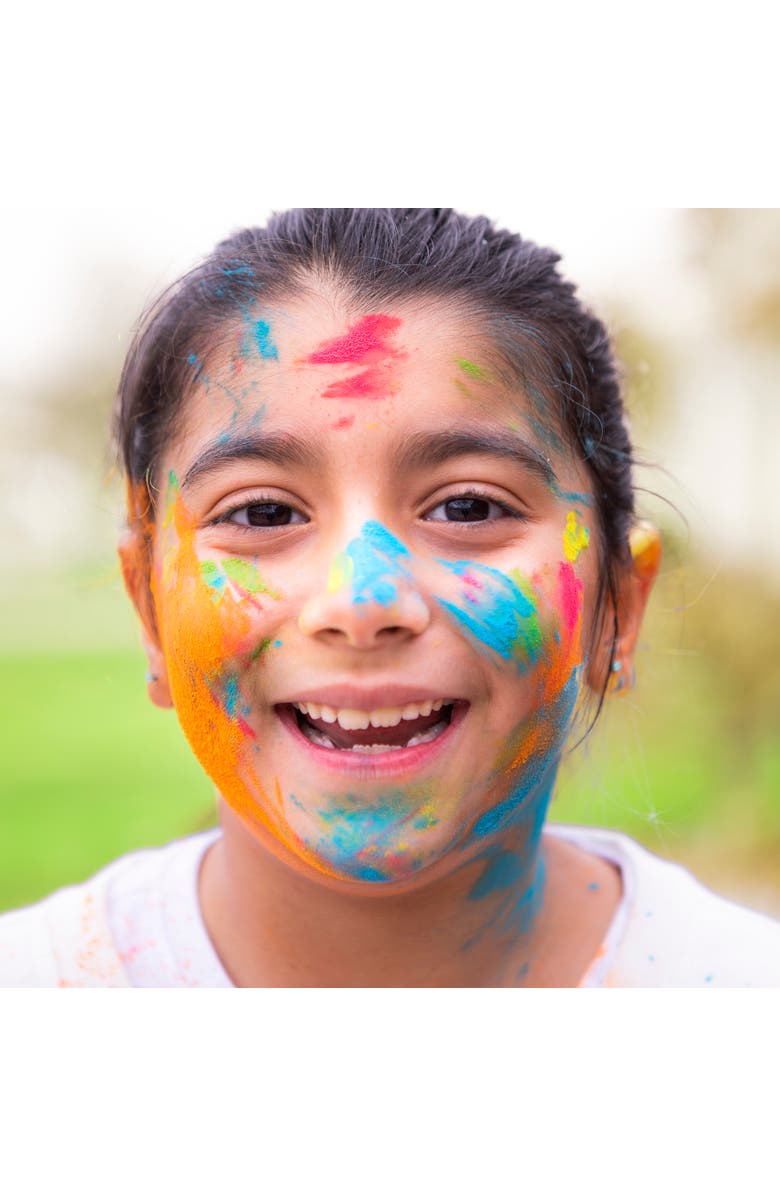 KULTURE KHAZANA 100Gm All Natural, Washable, Biodegradable, Holi Nontoxic Color Powder, 50 Pack, Alternate, color, Multicolored