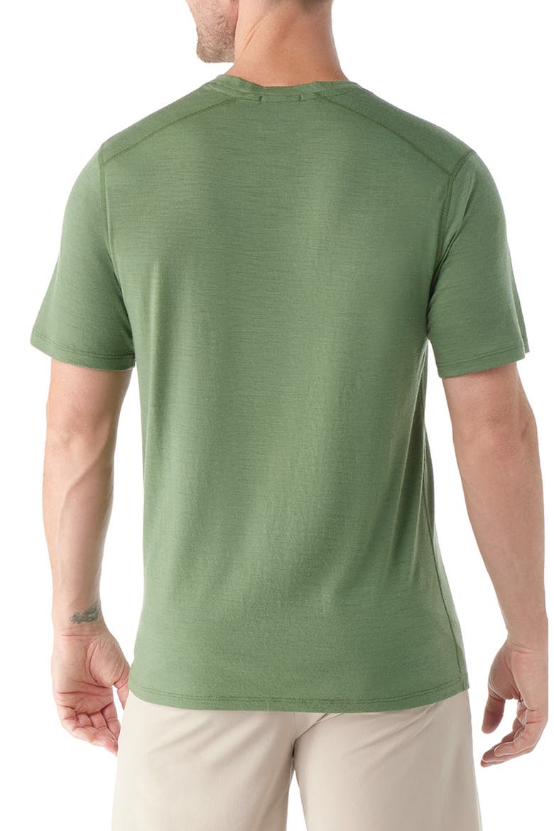 Merino Wool Blend Short Sleeve T-Shirt, Alternate, color, FERN GREEN