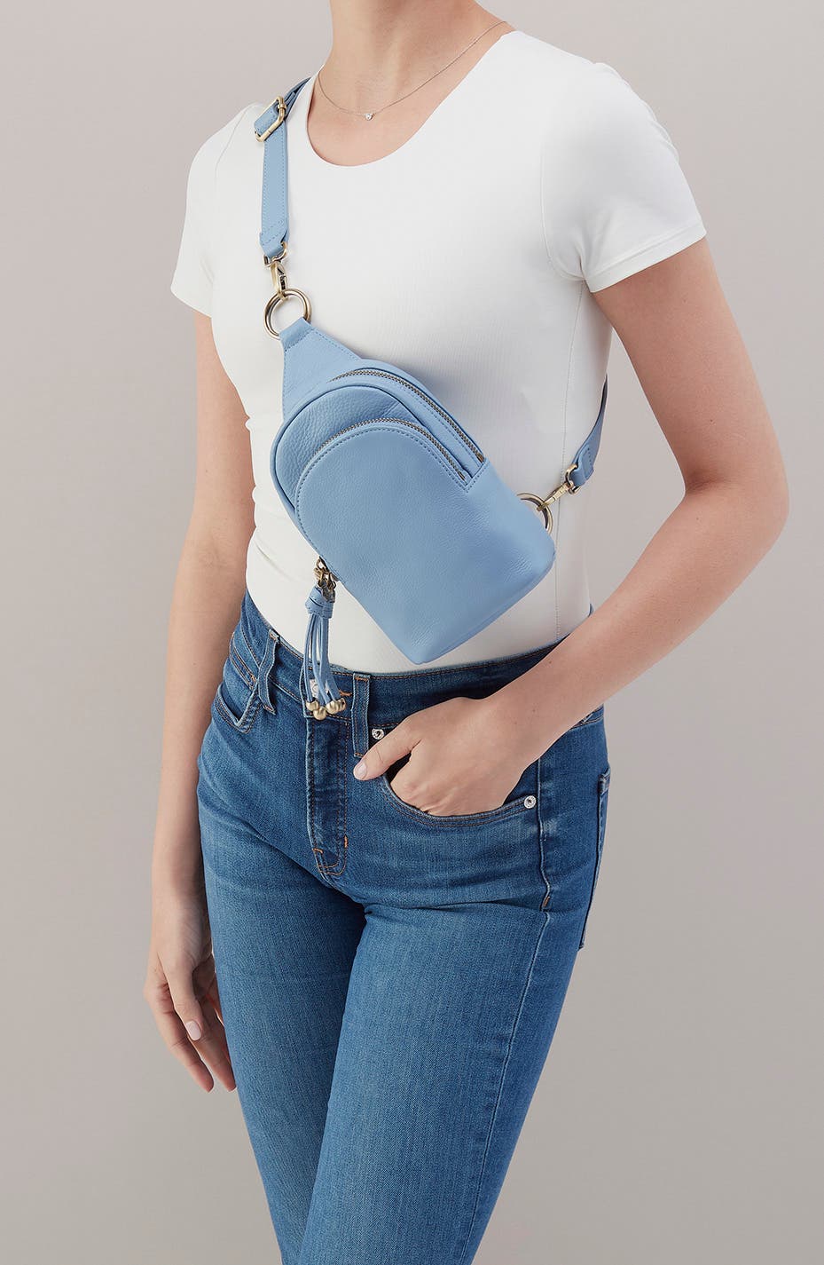 Small Cass Leather Sling Bag, Alternate, color, SEABREEZE