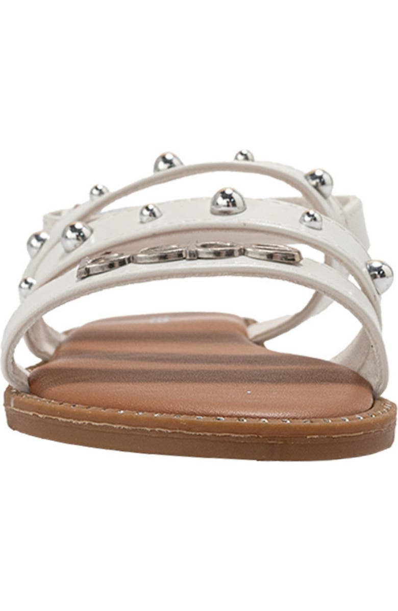 bebe Studded Strap Sandal, Alternate, color, White