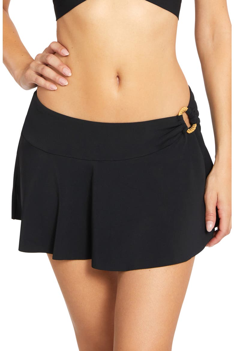 Margot Cover-Up Miniskirt, Main, color, BLACK