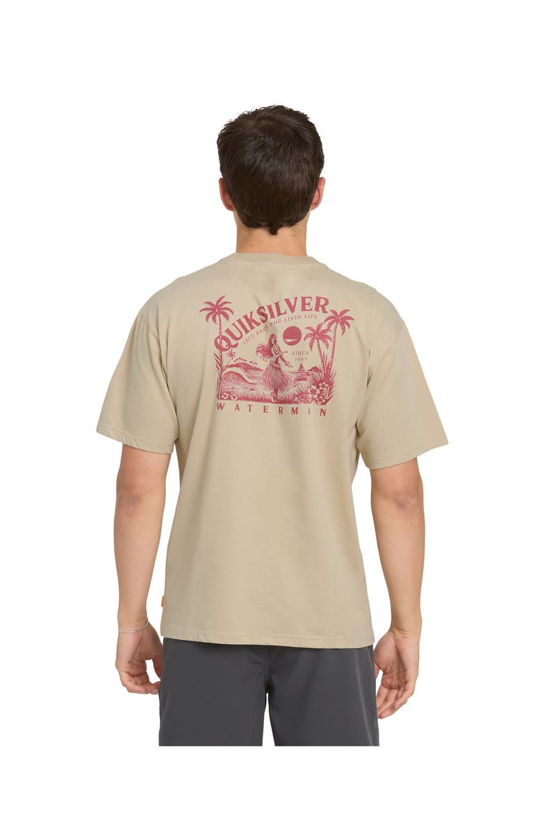 Quiksilver Waterman Lei'D Back Short Sleeve Shirt, Alternate, color, Plaza Taupe