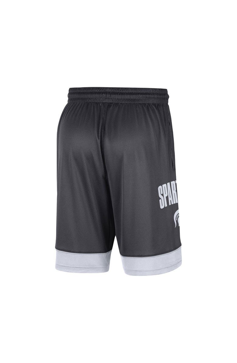 Nike Men's Nike Charcoal/White Michigan State Spartans Fast Break Shorts, Alternate, color,