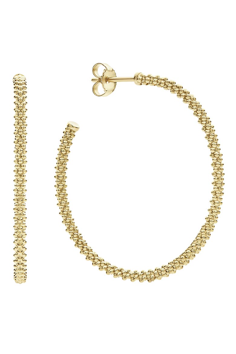 18K Large Hoop Earrings, Main, color, GOLD