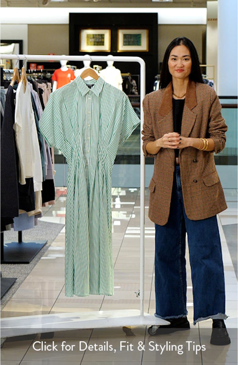 Stripe Cotton Midi Shirtdress, sales video thumbnail