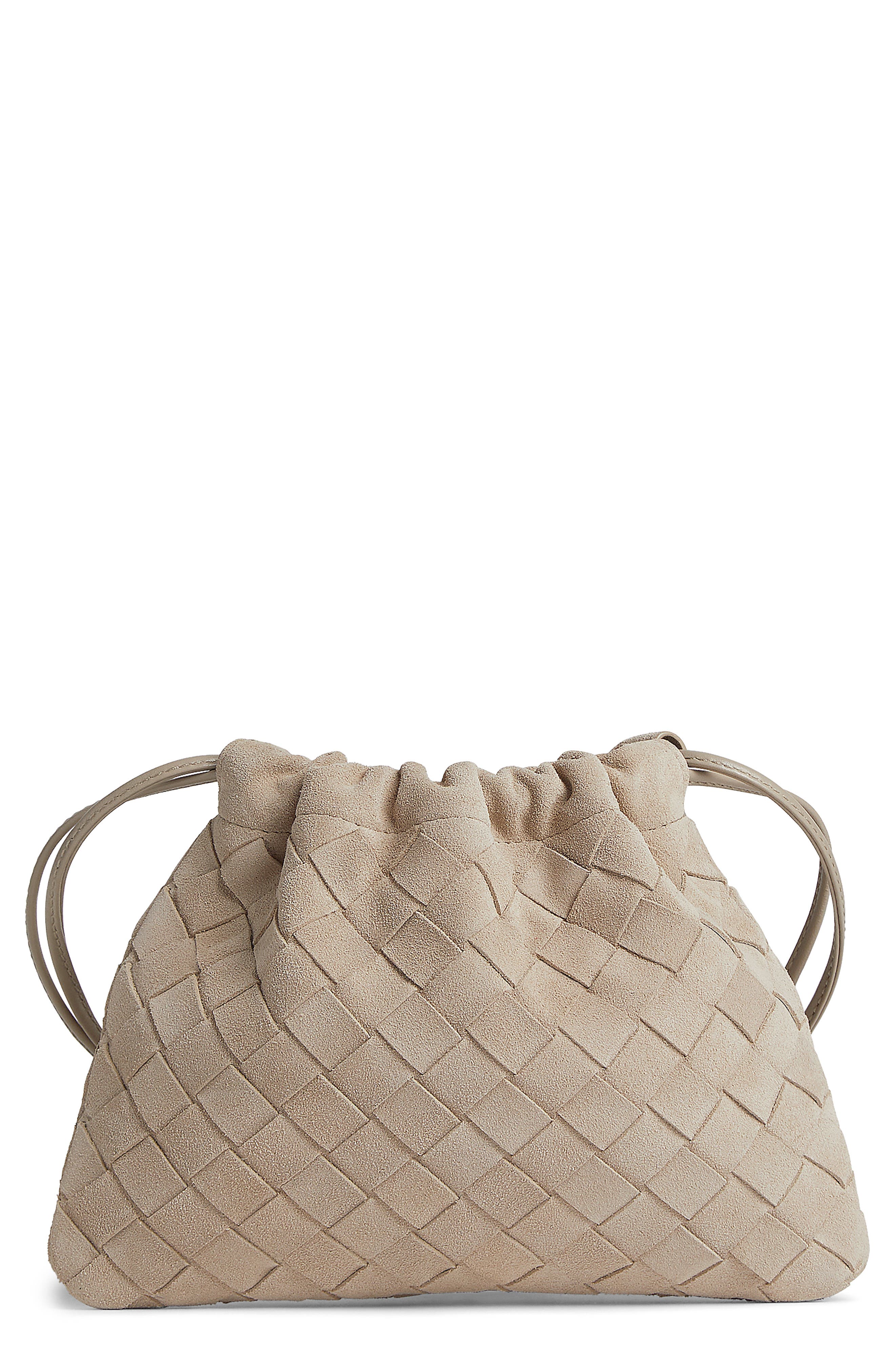 Bottega Veneta Small Dustbag Intrecciato Suede Bag, Main, color, 