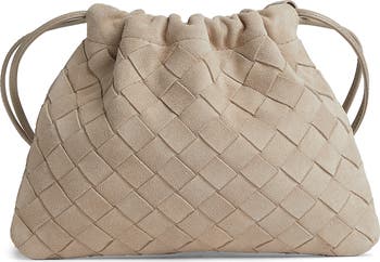 【関税&送料込】Bottega Veneta Suede Dustbag With Intrecciat Bottega Veneta Small Dustbag Intrecciato Suede Bag | Nordstrom
