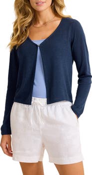 Tommy Bahama Adeline Linen Blend Jersey Cardigan
