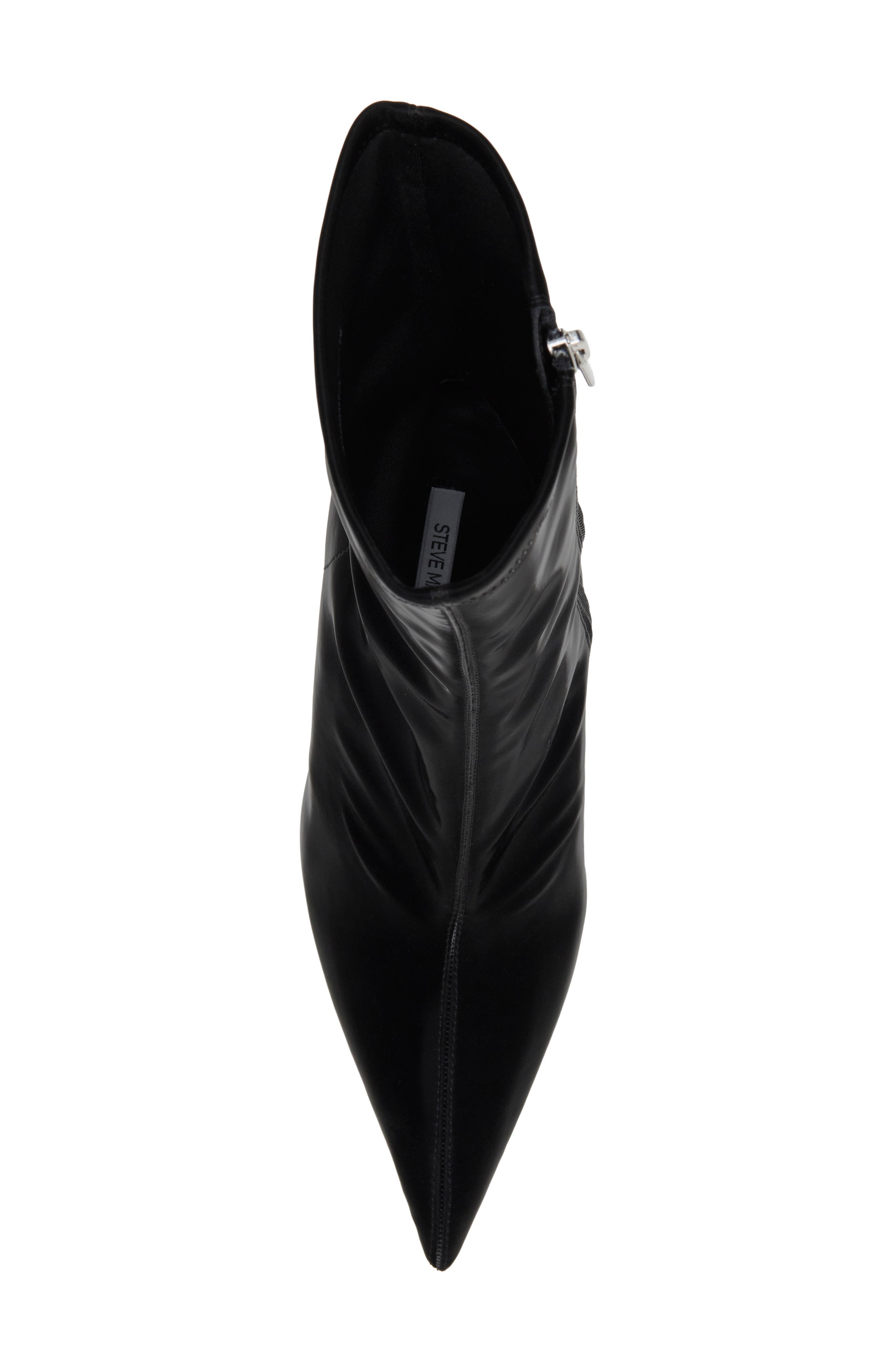 Mackena Bootie, Alternate, color, BLACK TECHNO SATIN