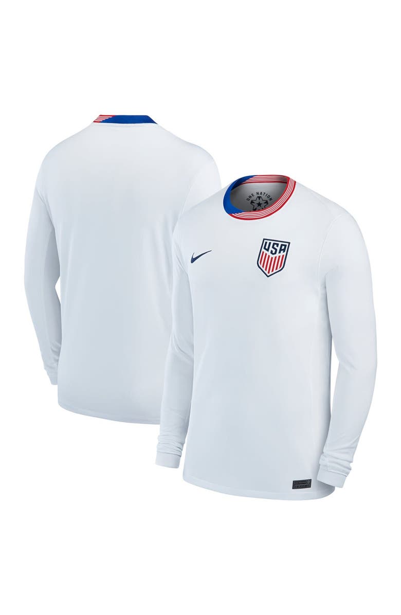 Nike Men's Nike  White USMNT 2024 Home Replica Long Sleeve Jersey, Main, color, 