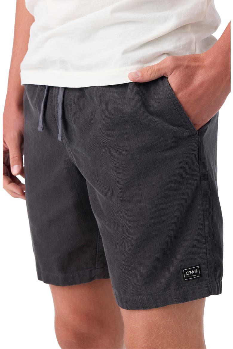 Stretch Corduroy Drawstring Shorts, Alternate, color, GRAPHITE