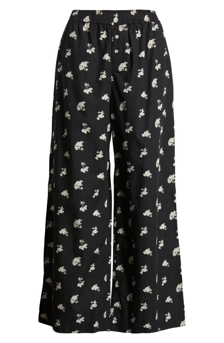 Open Edit Cotton Boxer Sleepwear Pants, Alternate, color, Black- Grey Danni Floral