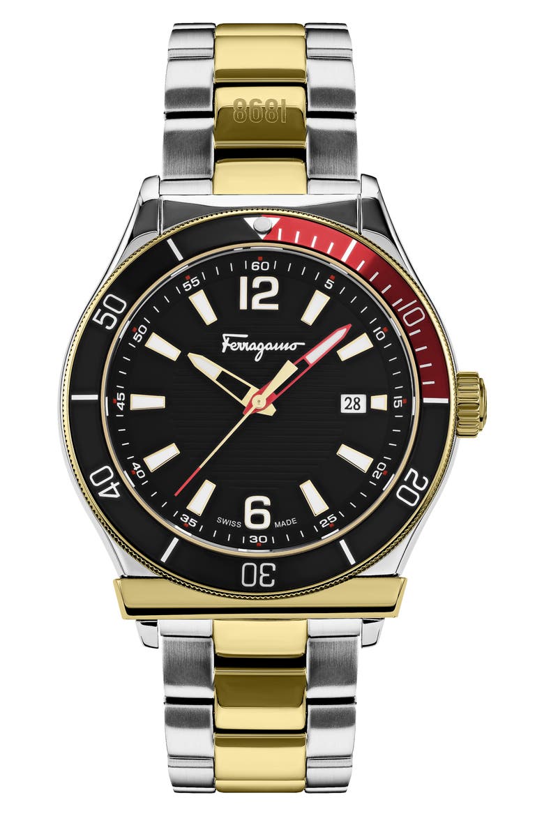 1898 Sport Chronograph Bracelet Watch, 43mm, Main, color, GOLD