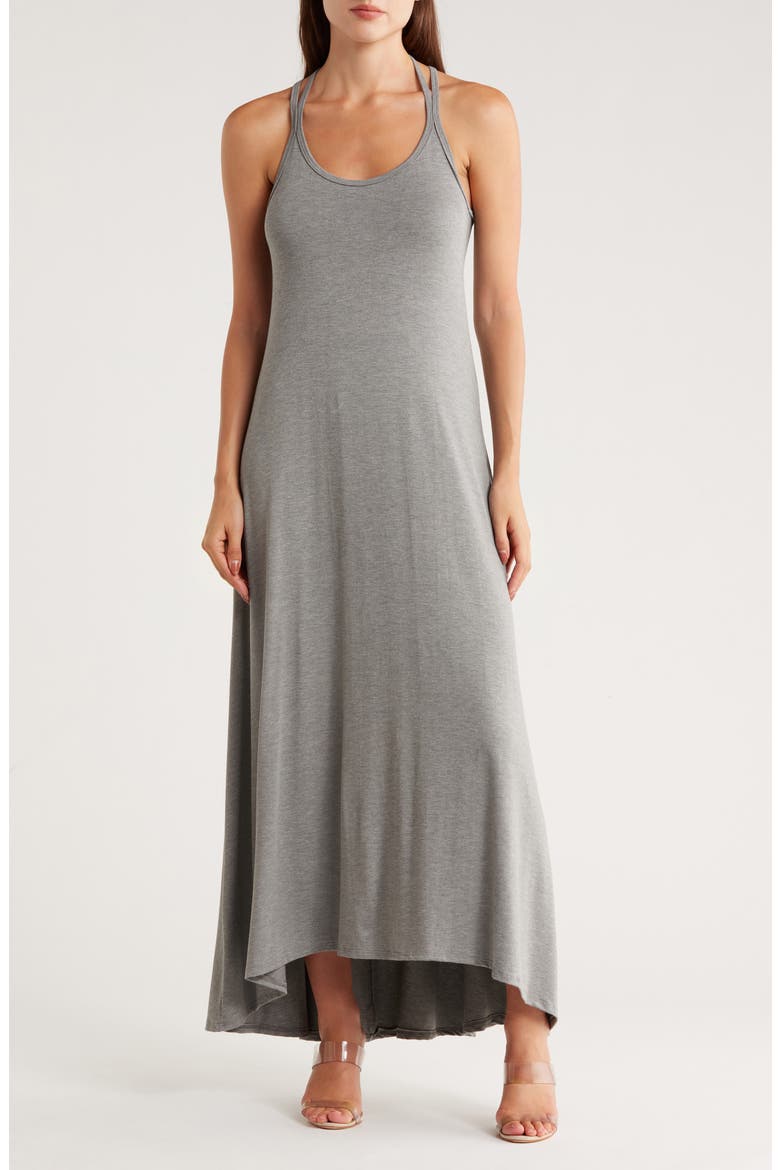 Strappy Maxi Dress, Main, color, CHARCOAL