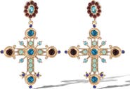 Jessica Simpson Boho Luxe Cross Drop Earrings