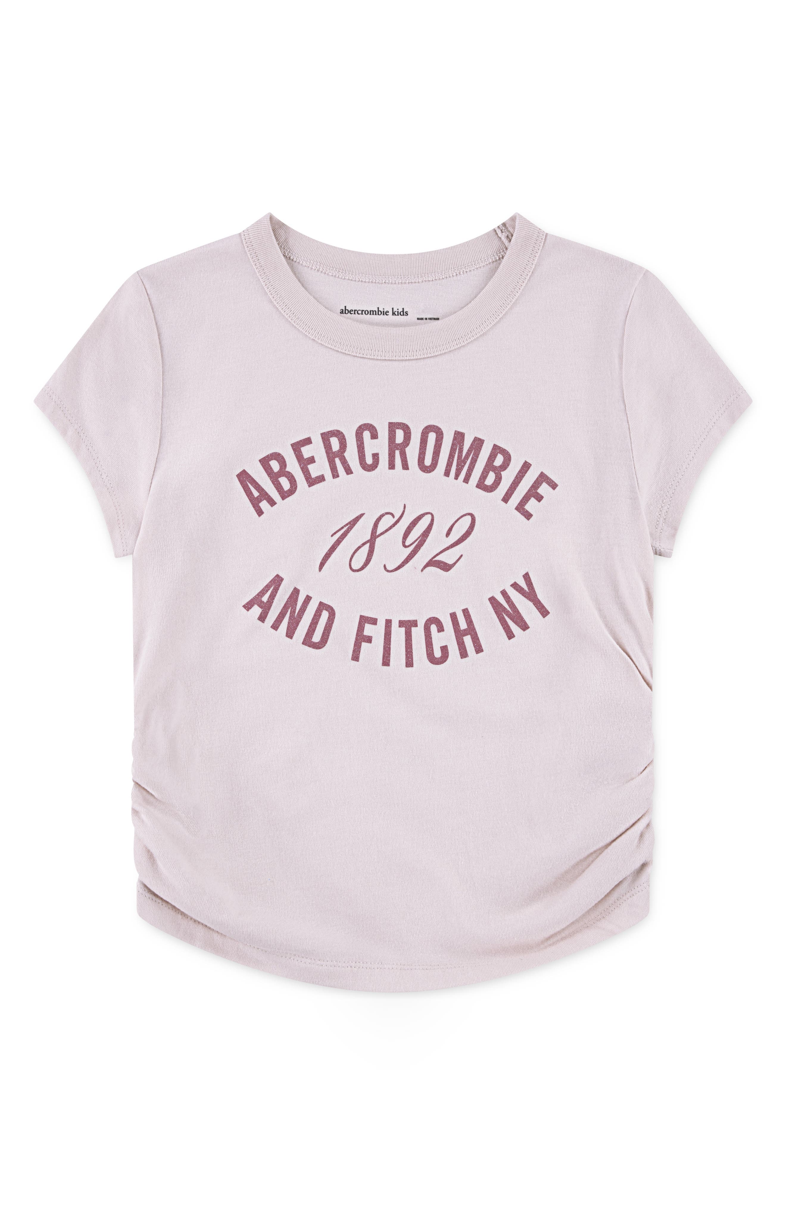 abercrombie kids Kids' Ruched Cotton Blend Graphic T-Shirt