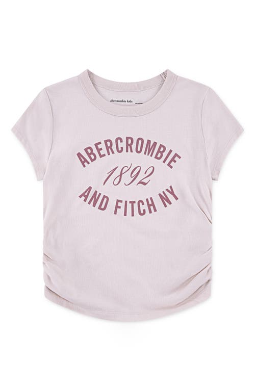 Abercrombie Kids Kids' Ruched Cotton Blend Graphic T-shirt In Neutral