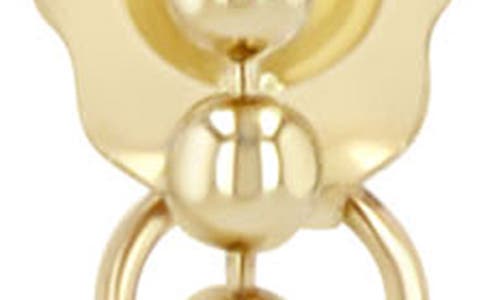 Zoë Chicco 14k Yellow Gold Ball Chain Front/back Earrings In Gold