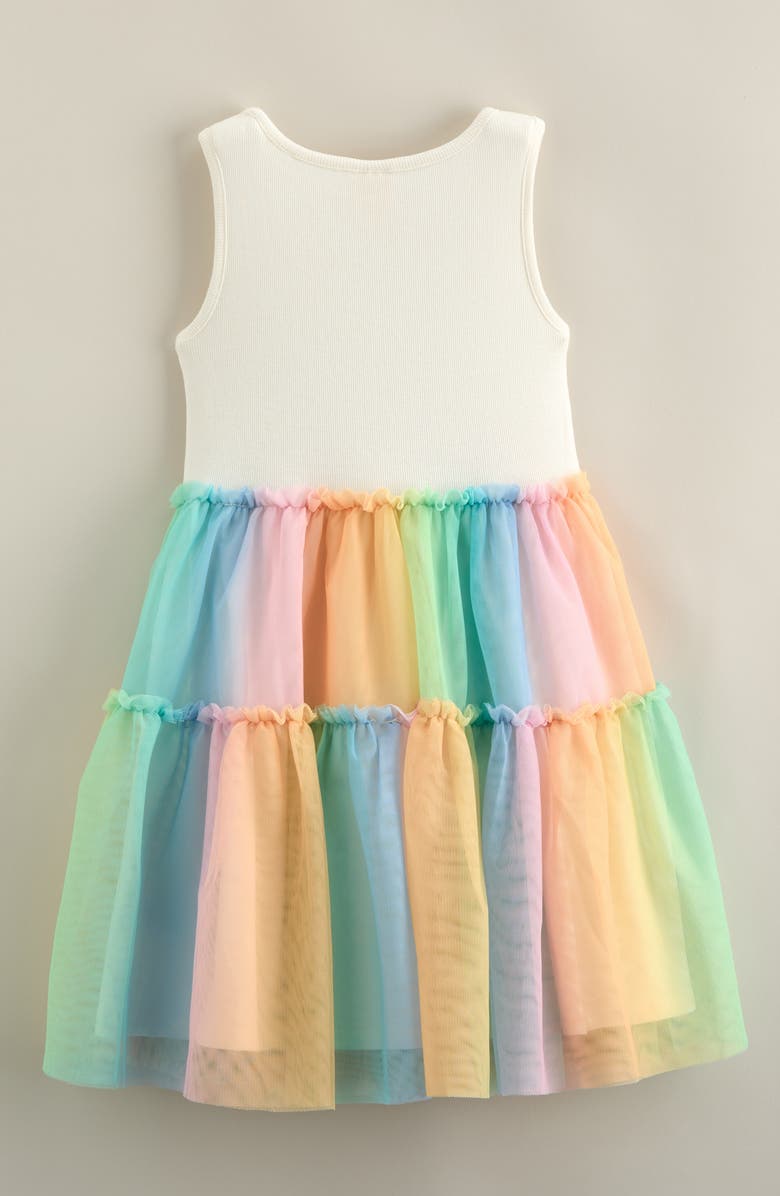 Tucker + Tate Kids' Tiered Rainbow Tutu Dress, Alternate, color, Ivory- Pink Multi
