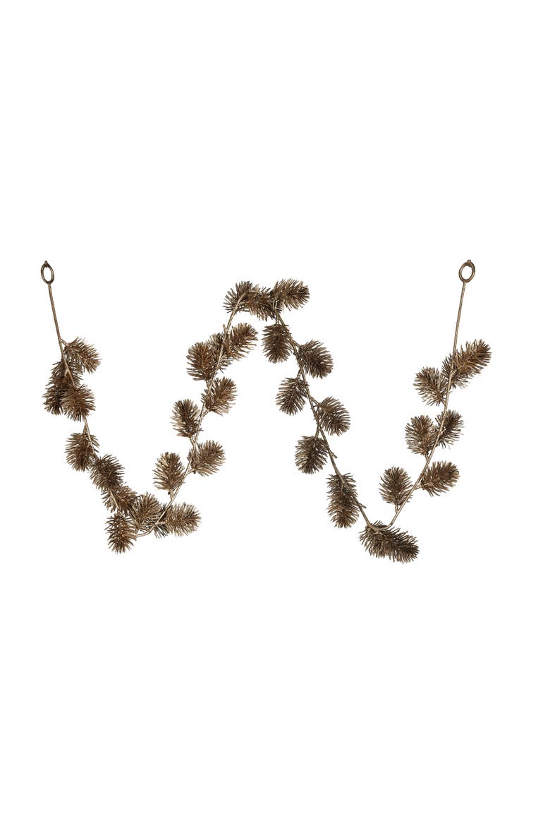 Faux Leaf Garland, Gold Color, Main, color, Gold