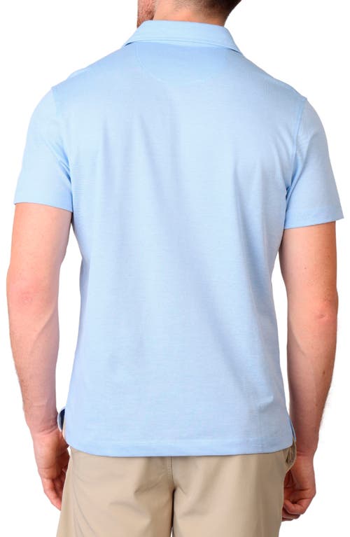 Tailorbyrd Twisted Yarn Dobby Twill Polo In Light Blue