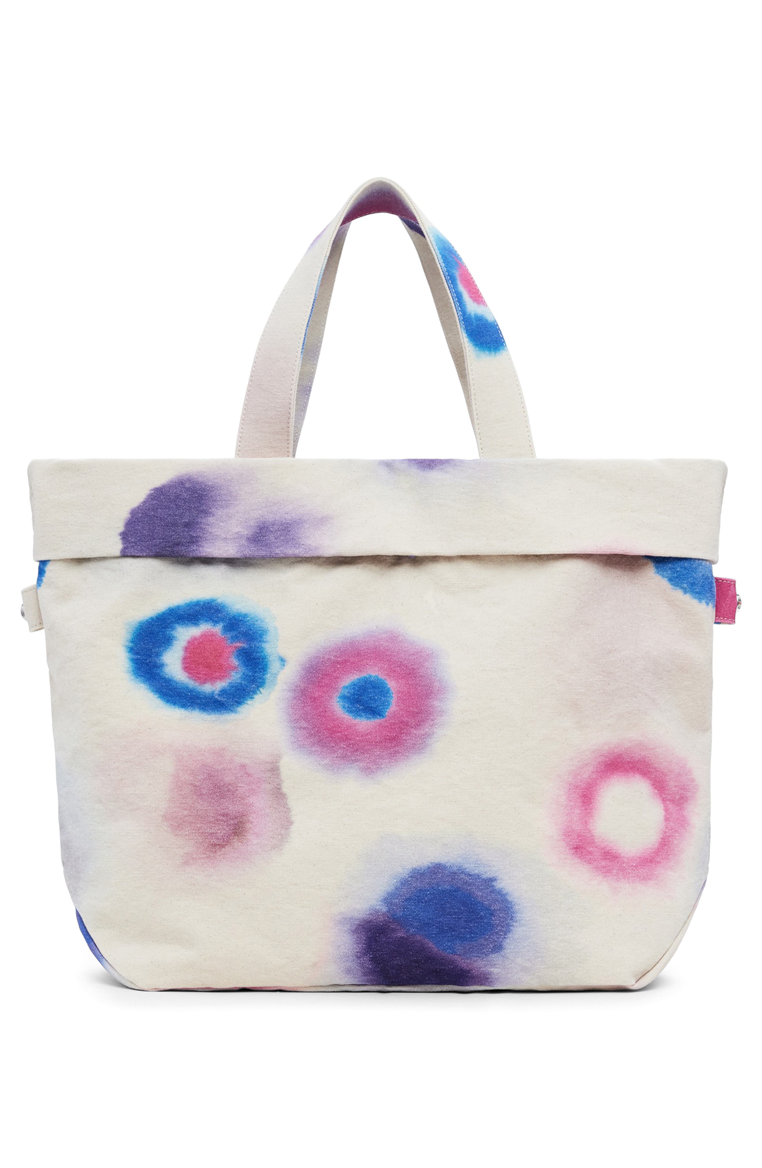 Desigual Print Canvas Shopper, Alternate, color, Lilac