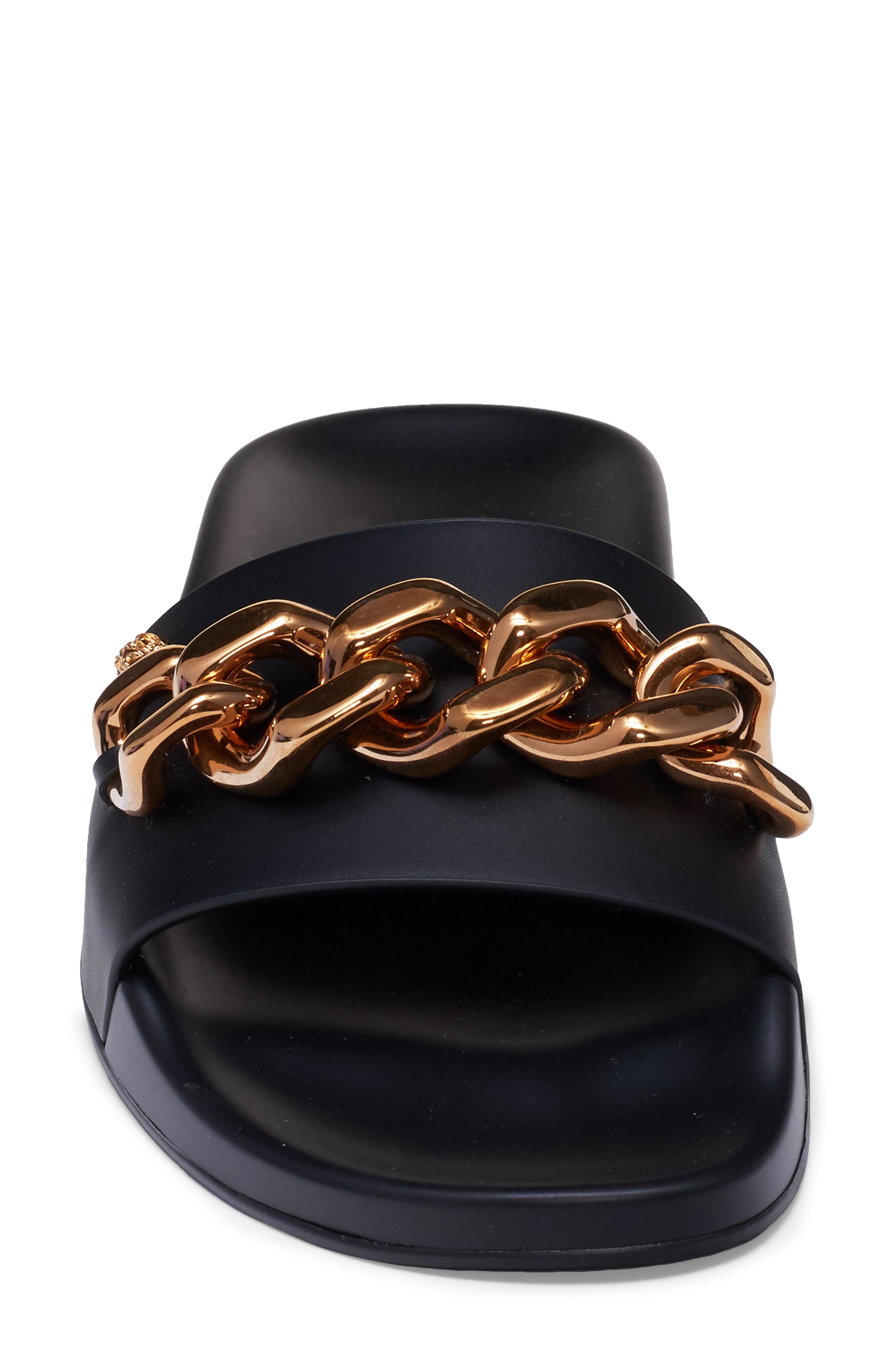 Versace Medusa Chain Slide Sandal, Alternate, color, 