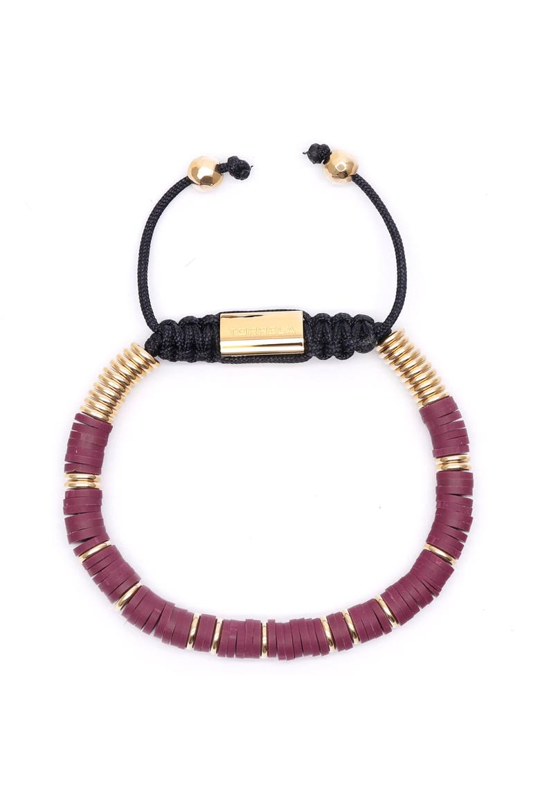 Purple Gold Beaded Bracelet, Main, color, Purple Gold