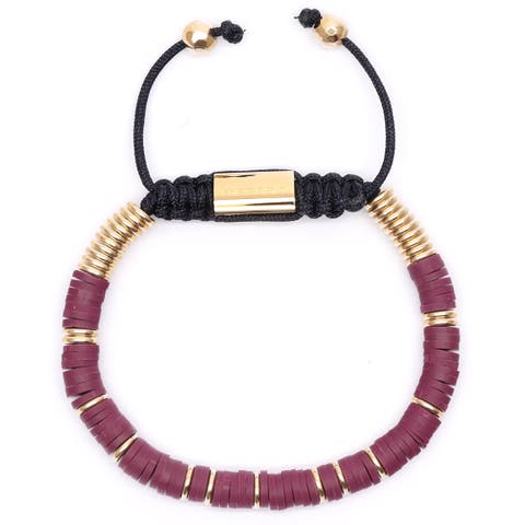 Purple Gold Beaded Bracelet