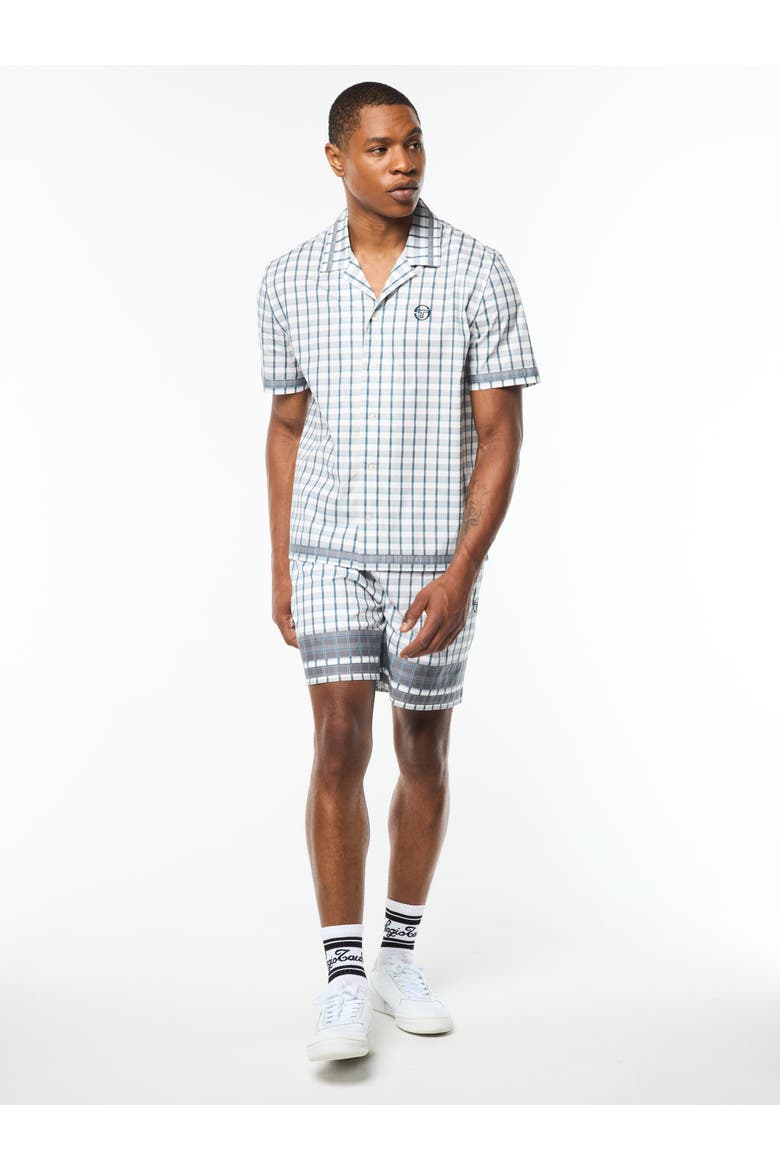 Quadretto Cabana Shirt, Alternate, color, BRILLIANT WHITE