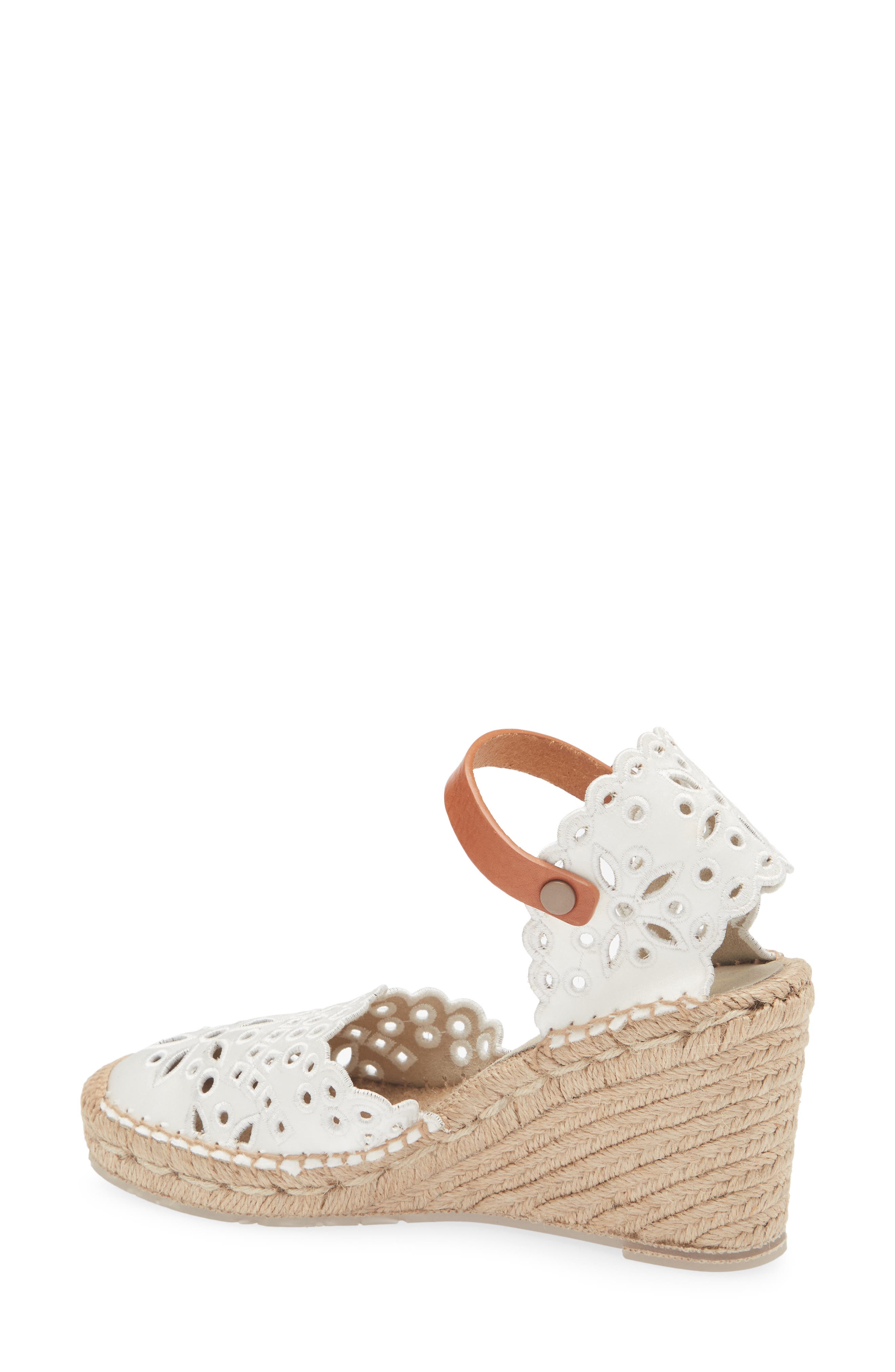 Pedro Garcia Olen Espadrille Wedge Pump, Alternate, color, Meringue Satin
