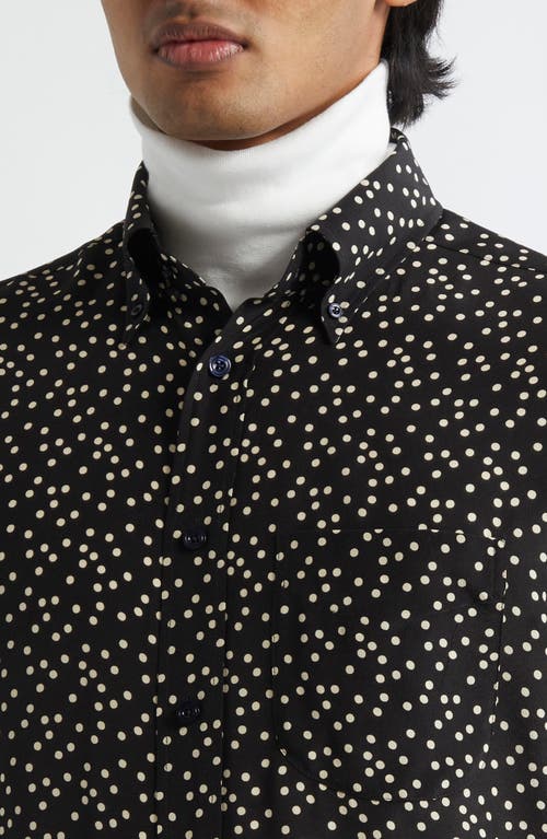 Tom Ford Irregular Polka Dot Silk Crêpe De Chine Shirt